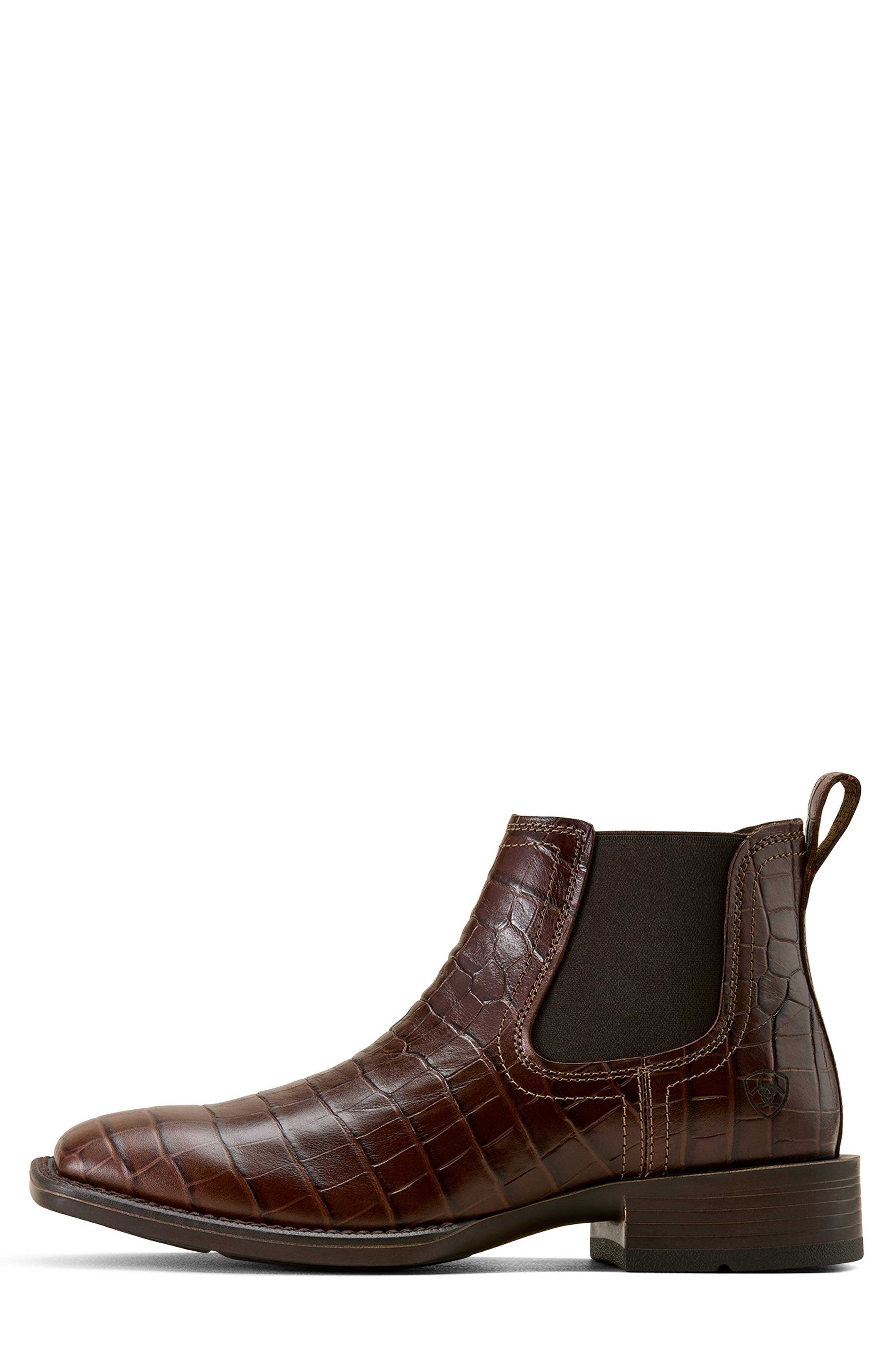 Ariat Booker Wide Square Toe Western Chelsea Boot, Alternate, color, 