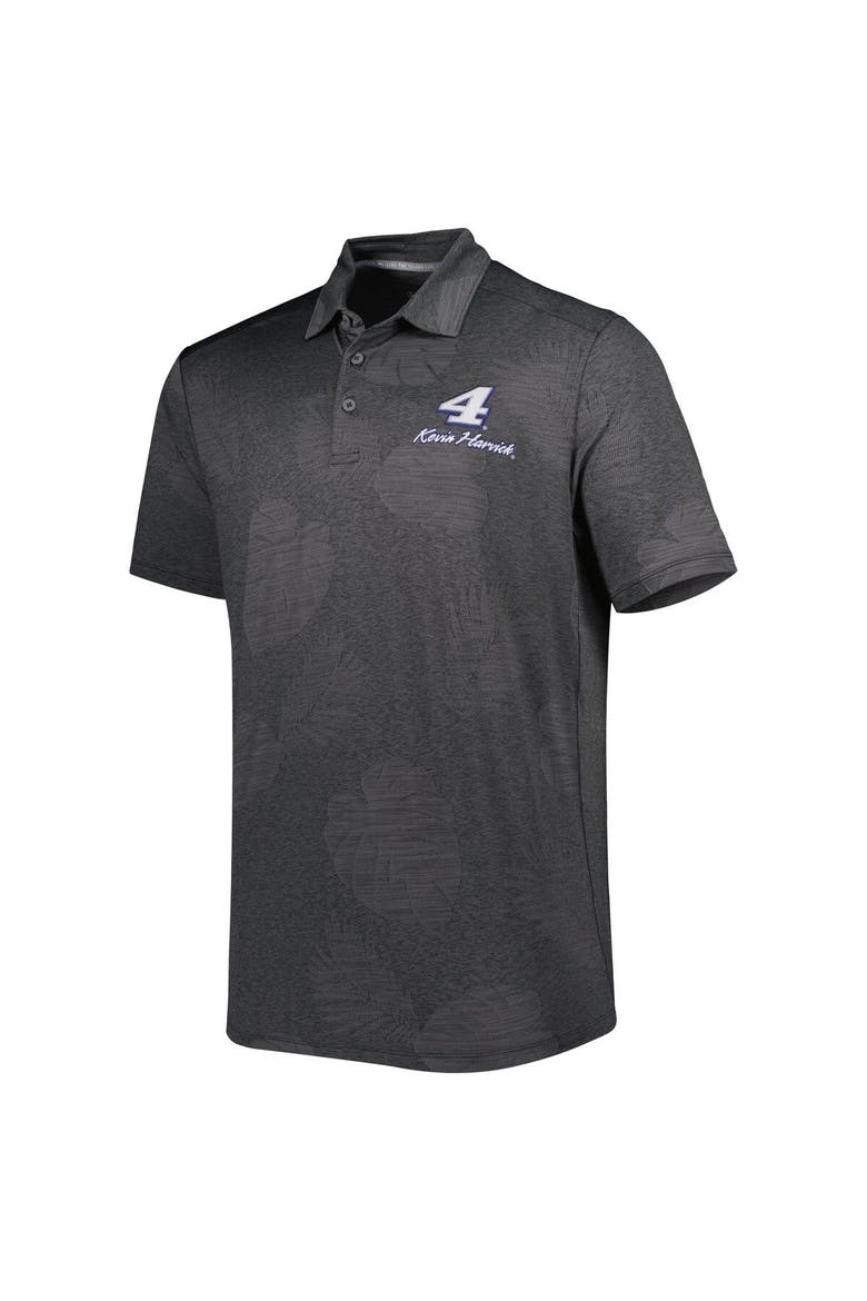 Men's Tommy Bahama Charcoal Kevin Harvick Palm Coast Delray Frond IslandZone Polo, Alternate, color, Charcoal