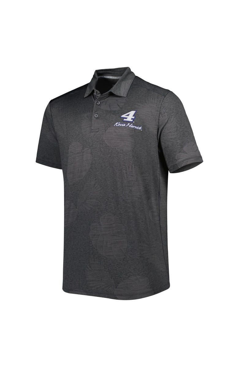 Tommy Bahama Men's Tommy Bahama Charcoal Kevin Harvick Palm Coast Delray Frond IslandZone Polo, Alternate, color, Charcoal