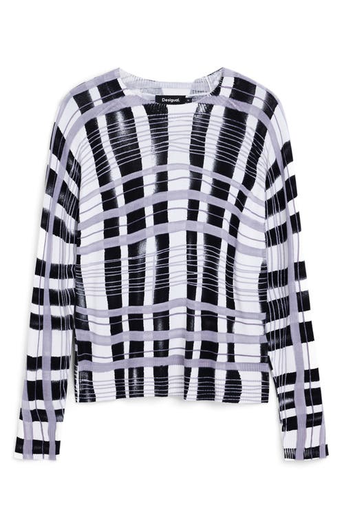 Desigual Stripe Crewneck Sweater In Multi