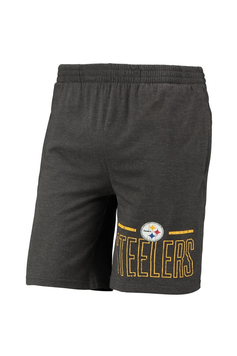 Men's Concepts Sport Gold/Charcoal Pittsburgh Steelers Meter T-Shirt & Shorts Set, Alternate, color, Charcoal