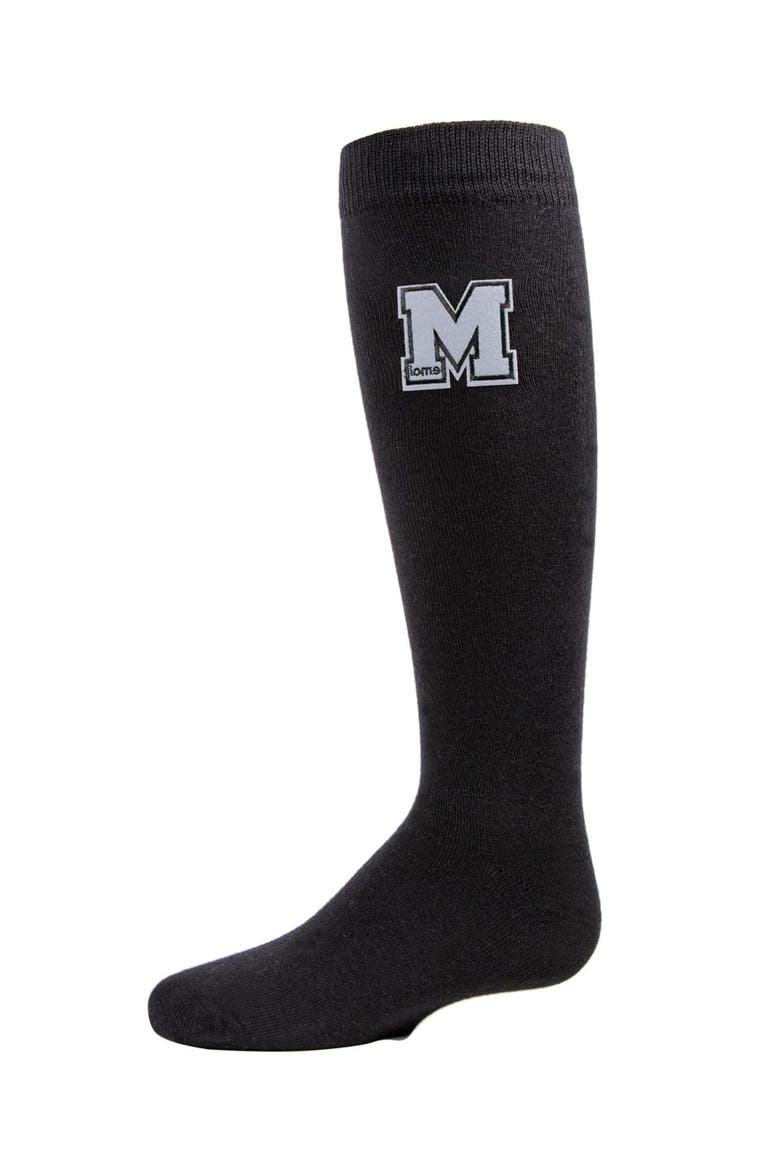Varsity Knee-High Socks, Main, color, Black