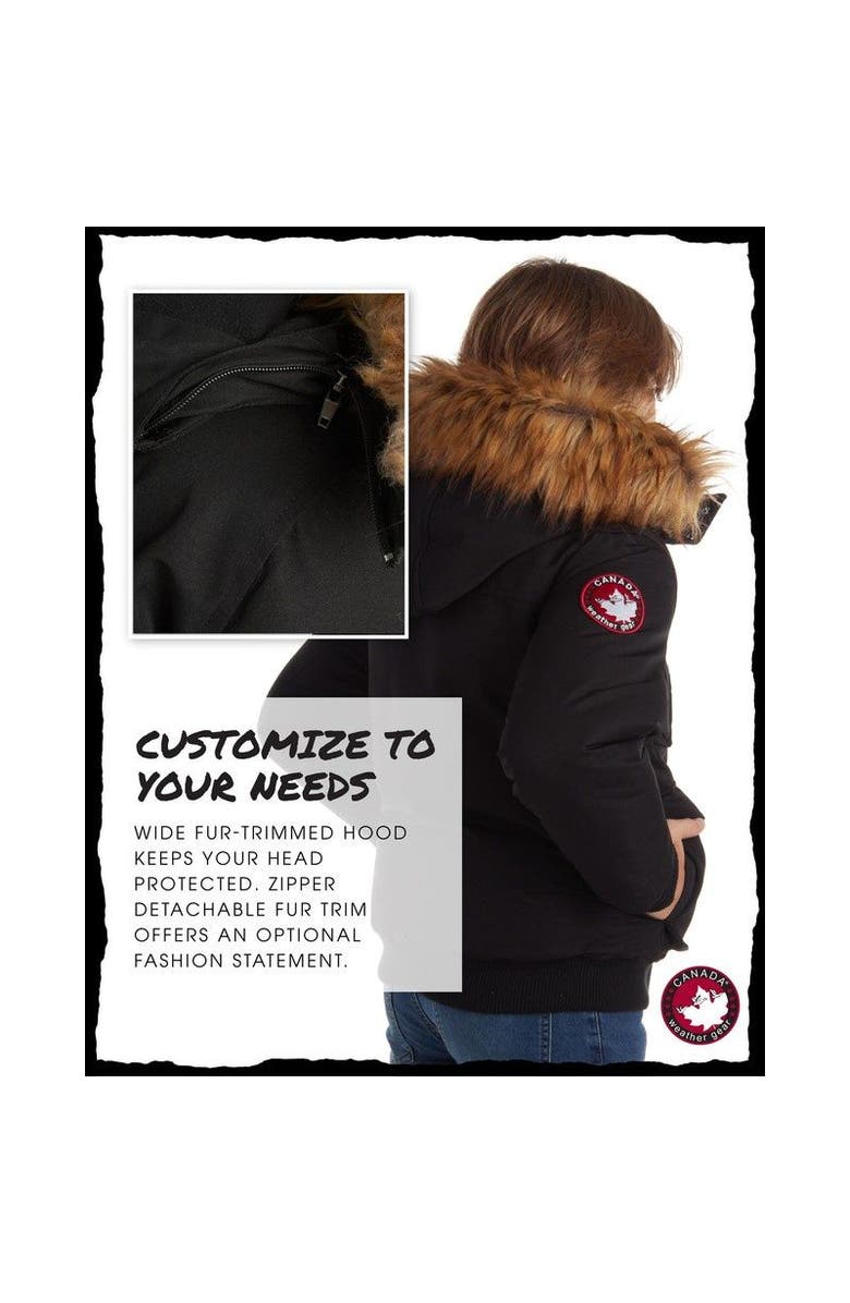 CANADA WEATHER GEAR Boys' Winter Bomber Jacket, Alternate, color, Black