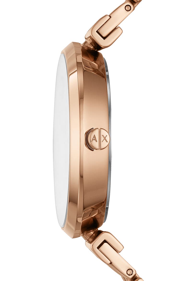 T-Bar Three-Hand Bracelet Watch, 36mm, Alternate, color, ROSE GOLD
