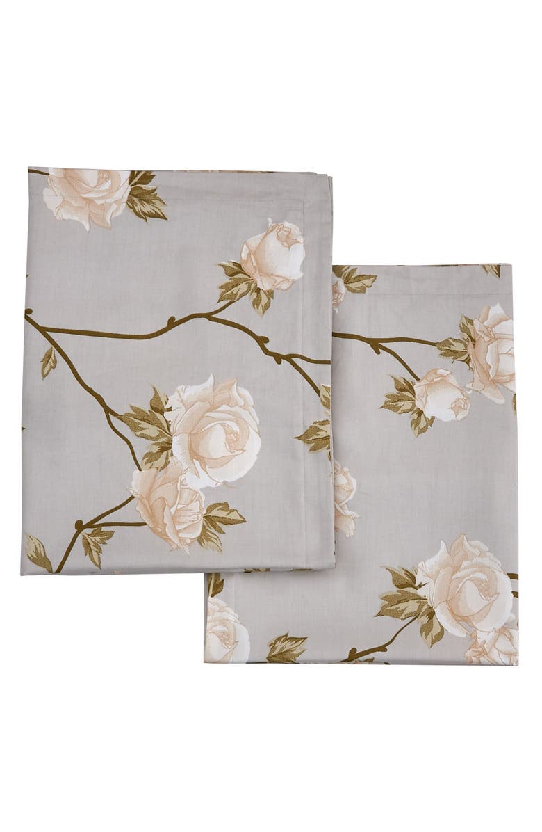 MELANGE HOME Rose 400 Thread Count Cotton Duvet Set, Alternate, color, Ivory