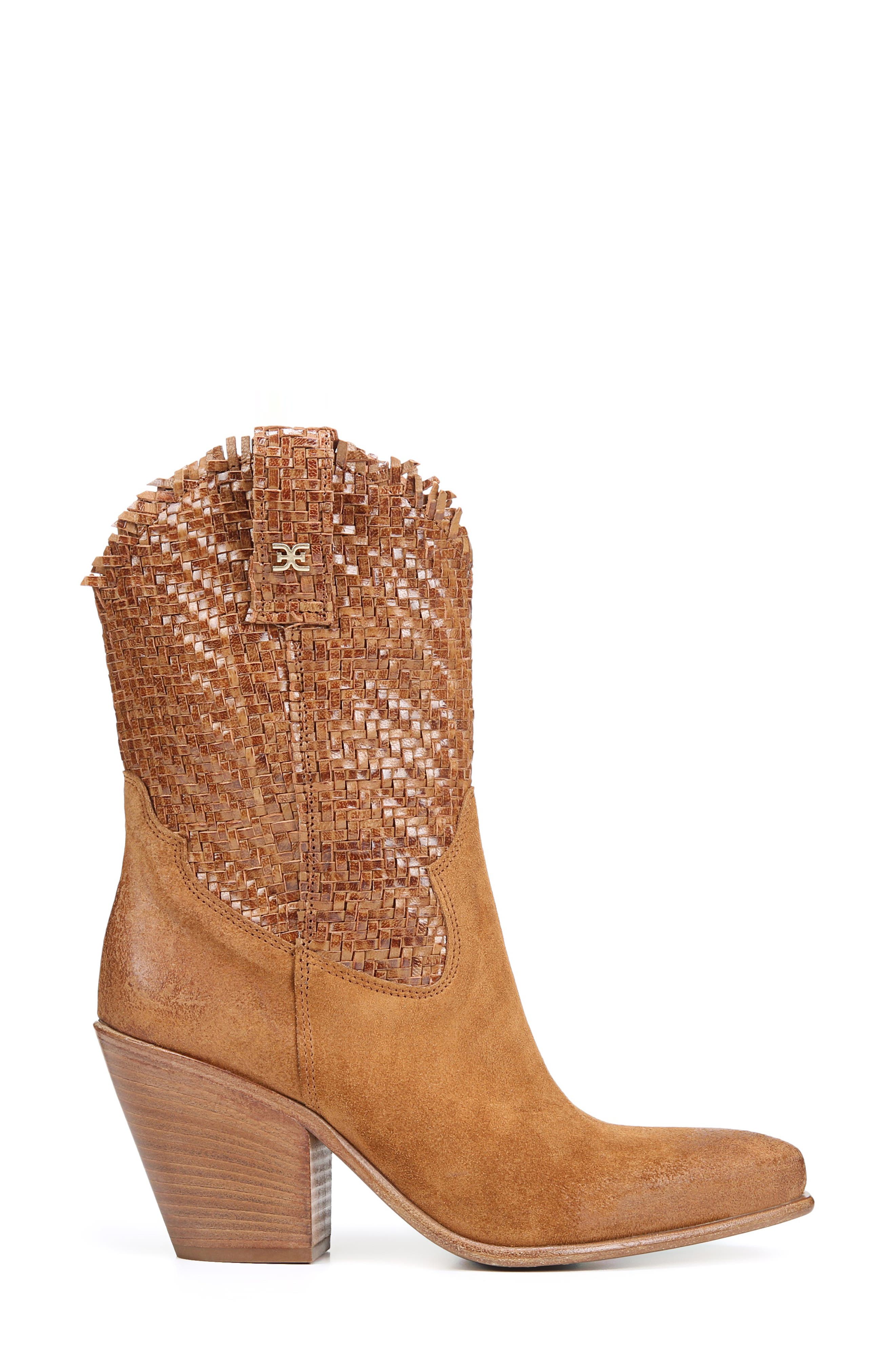 Sam Edelman Tracy Western Boot, Alternate, color, Brown
