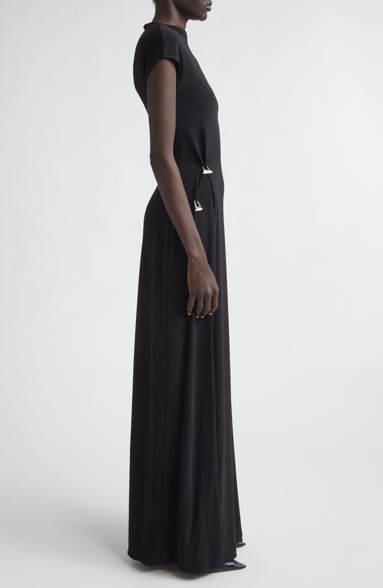 GRACE LING Relic Charms Jersey Gown, Alternate, color, Black