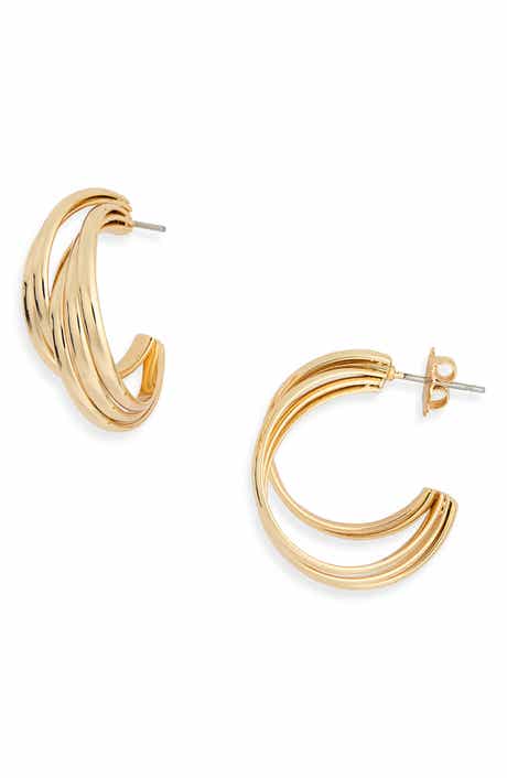 Textured Double Hoop Earrings