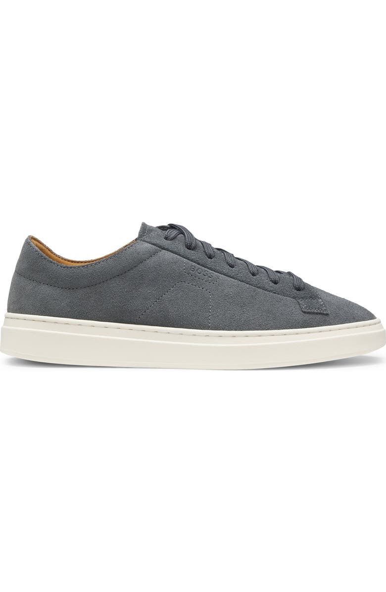 BOSS Kieran Suede Low Top Sneaker, Alternate, color, Dark Grey Suede