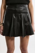 Karen Millen Faux Leather Flippy Mini Skirt