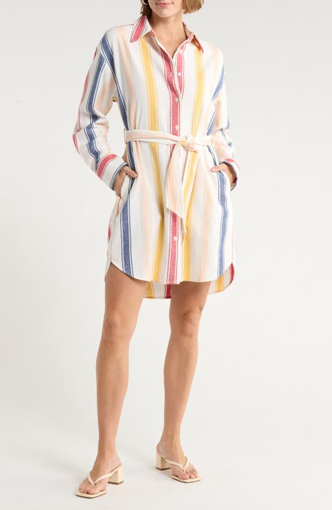 The Roomie Frenchie Long Sleeve Shirtdress