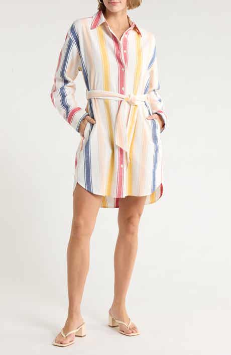 MOTHER The Roomie Frenchie Long Sleeve Shirtdress