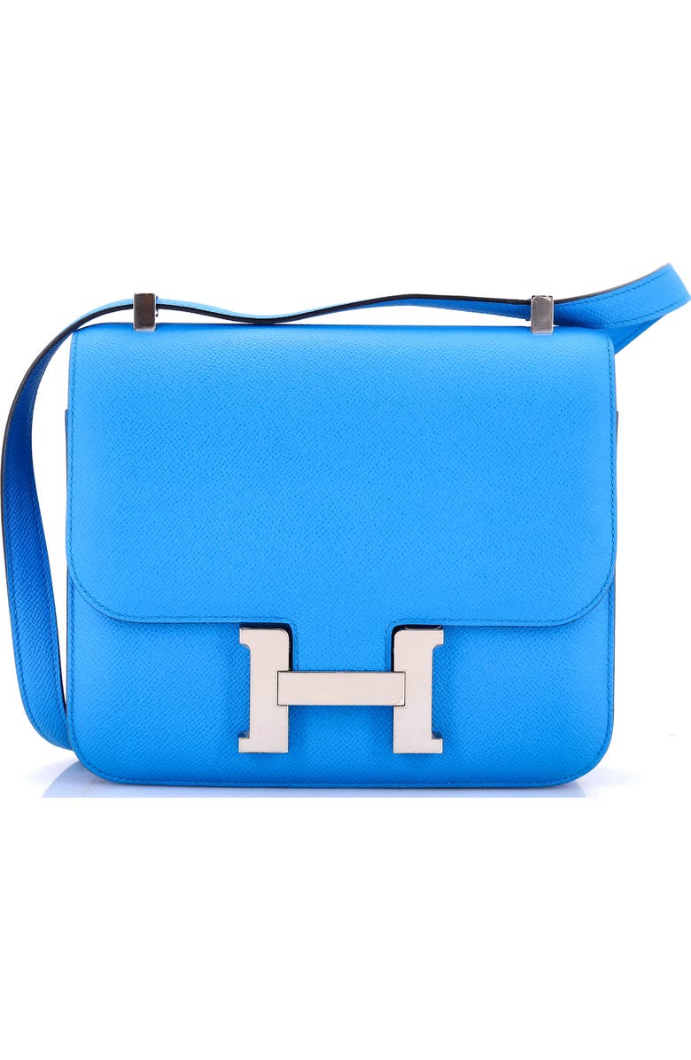 Pre-Owned Hermes Constance Bag Epsom 24, Main, color, Bleu Frida