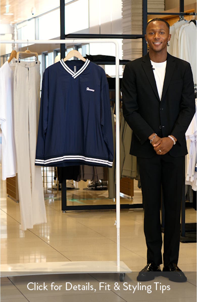 Nylon V-Neck Popover Top, sales video thumbnail