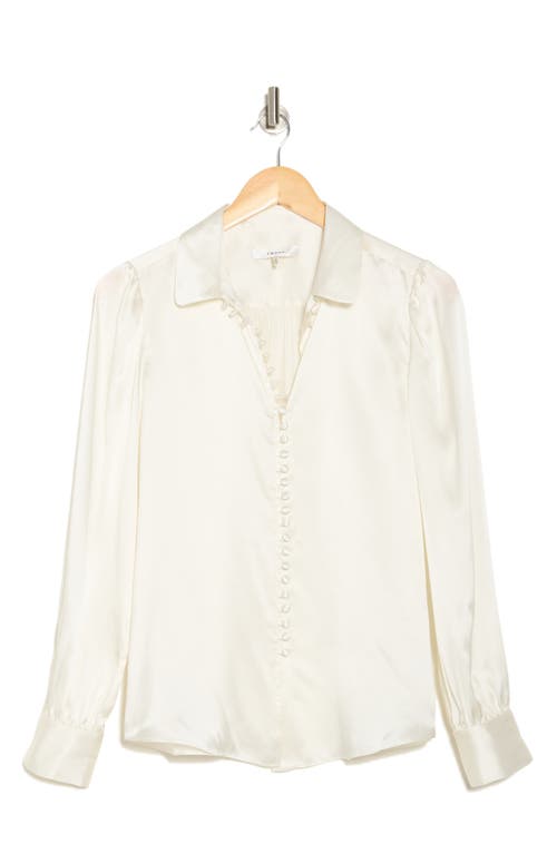 Frame Round Collar Button Front Shirt