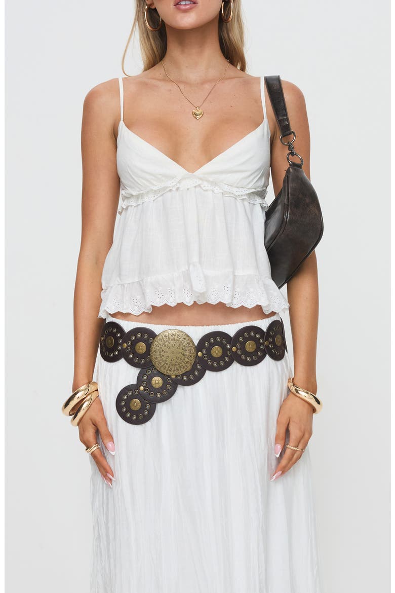 To One's Liking Eyelet Babydoll Camisole, Main, color, WHITE
