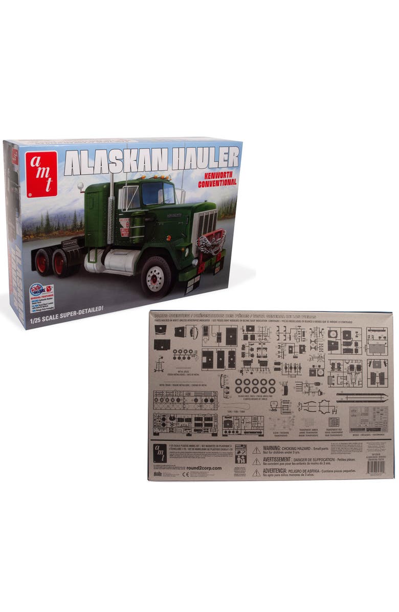 AMT Alaskan Hauler Kenworth Tractor 1 to 25 Scale Model Kit, Alternate, color, Multicolored
