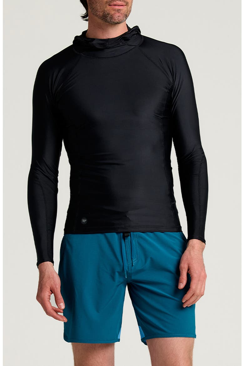 Pinnacle Hooded Rashguard, Main, color, BLACK