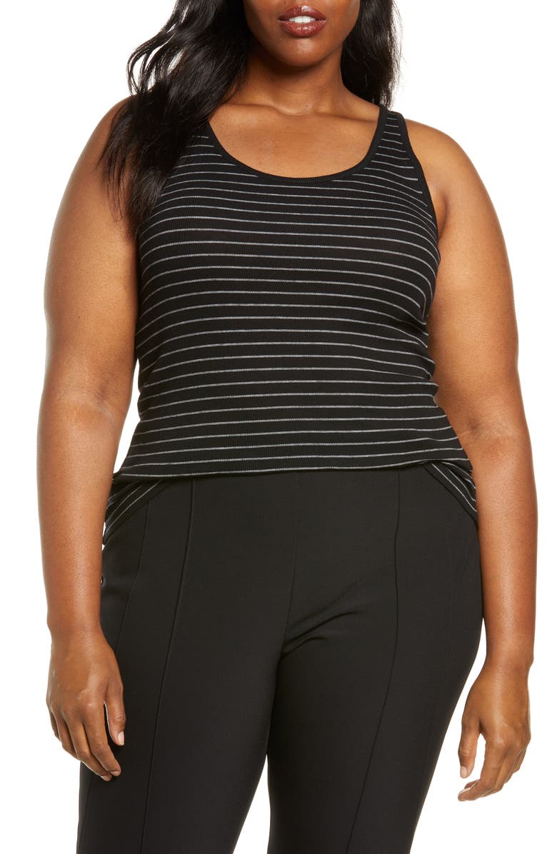 Vince Stripe Scoop Neck Tank Top, Main, color,