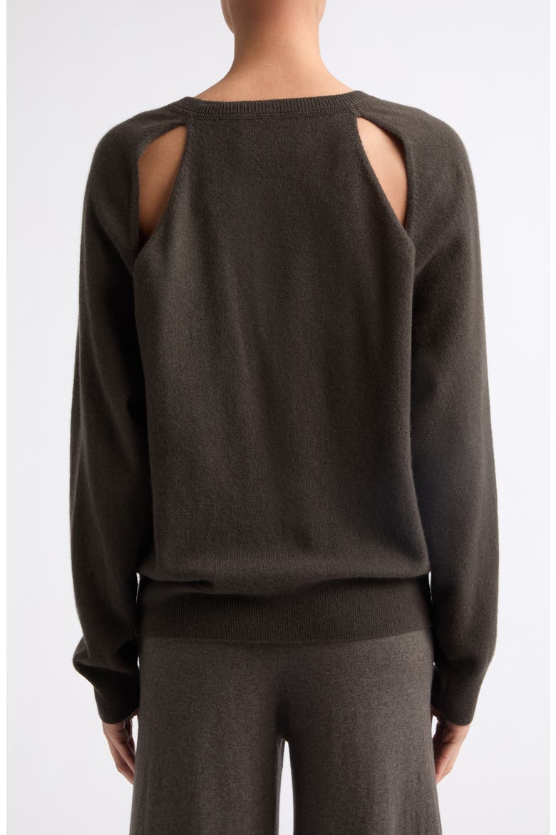 Cambrie Raglan Sleeve Cashmere Sweater, Alternate, color, DARK FERN