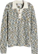 Obey Reuben Textured Long Sleeve Polo Sweater