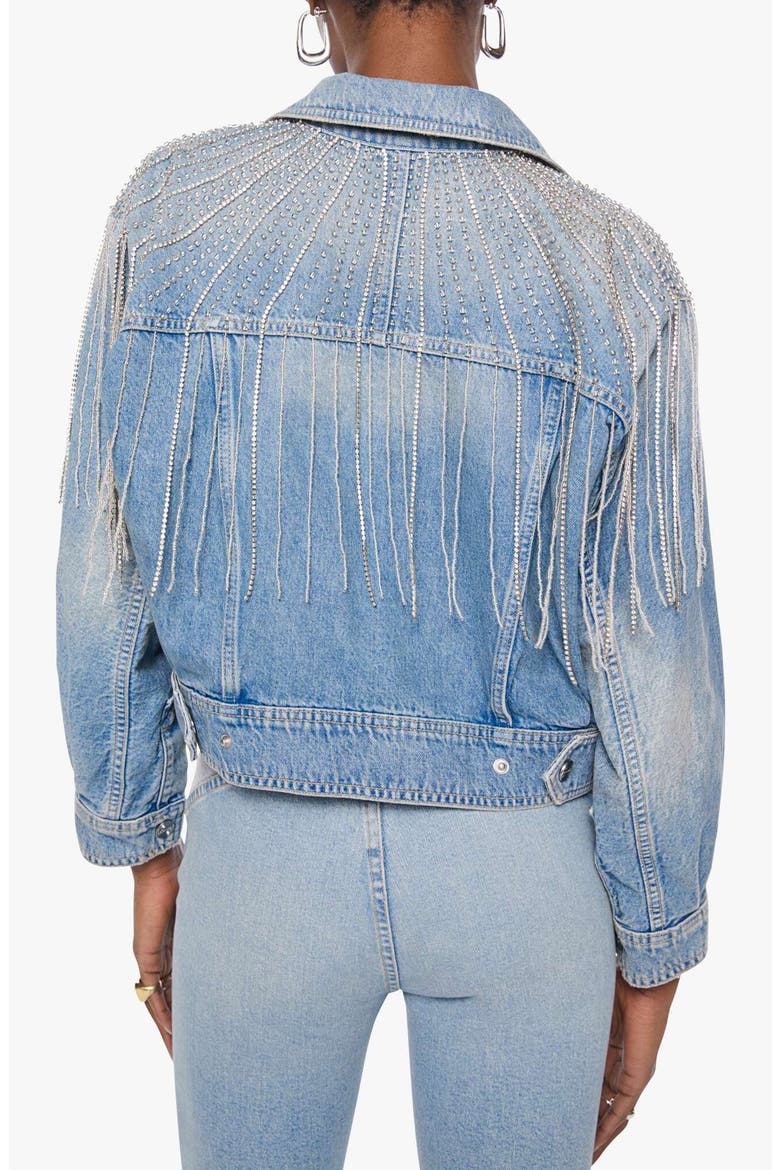 The Fly Away Cropped Denim Jacket, Alternate, color, SPARKLE EMERGENCY KIT