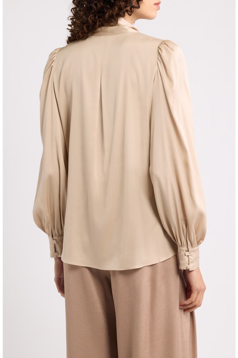 Selena Silk Pussy Bow Blouse, Alternate, color, ANTIQUE