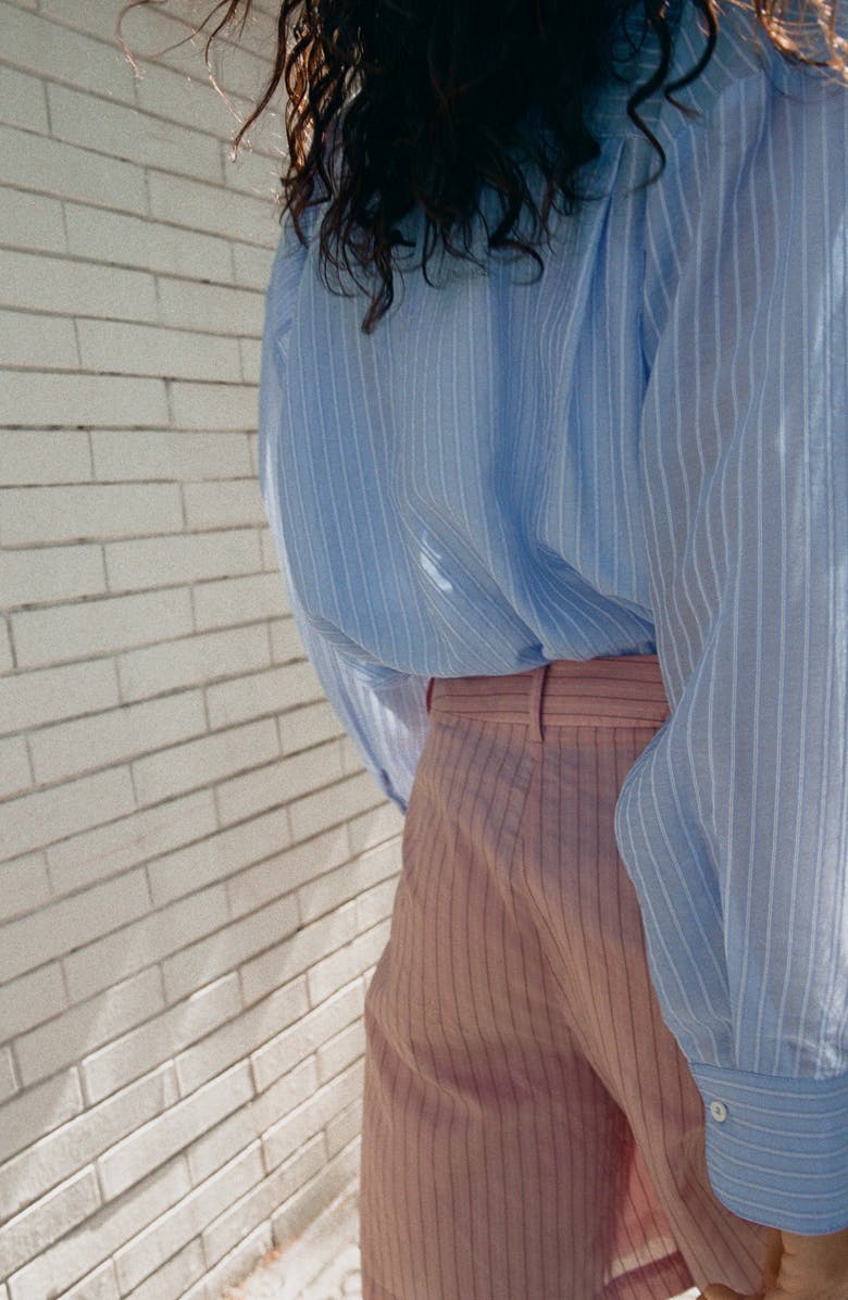 MANGO Camisa Belize Shirt, Alternate, color, Sky Blue