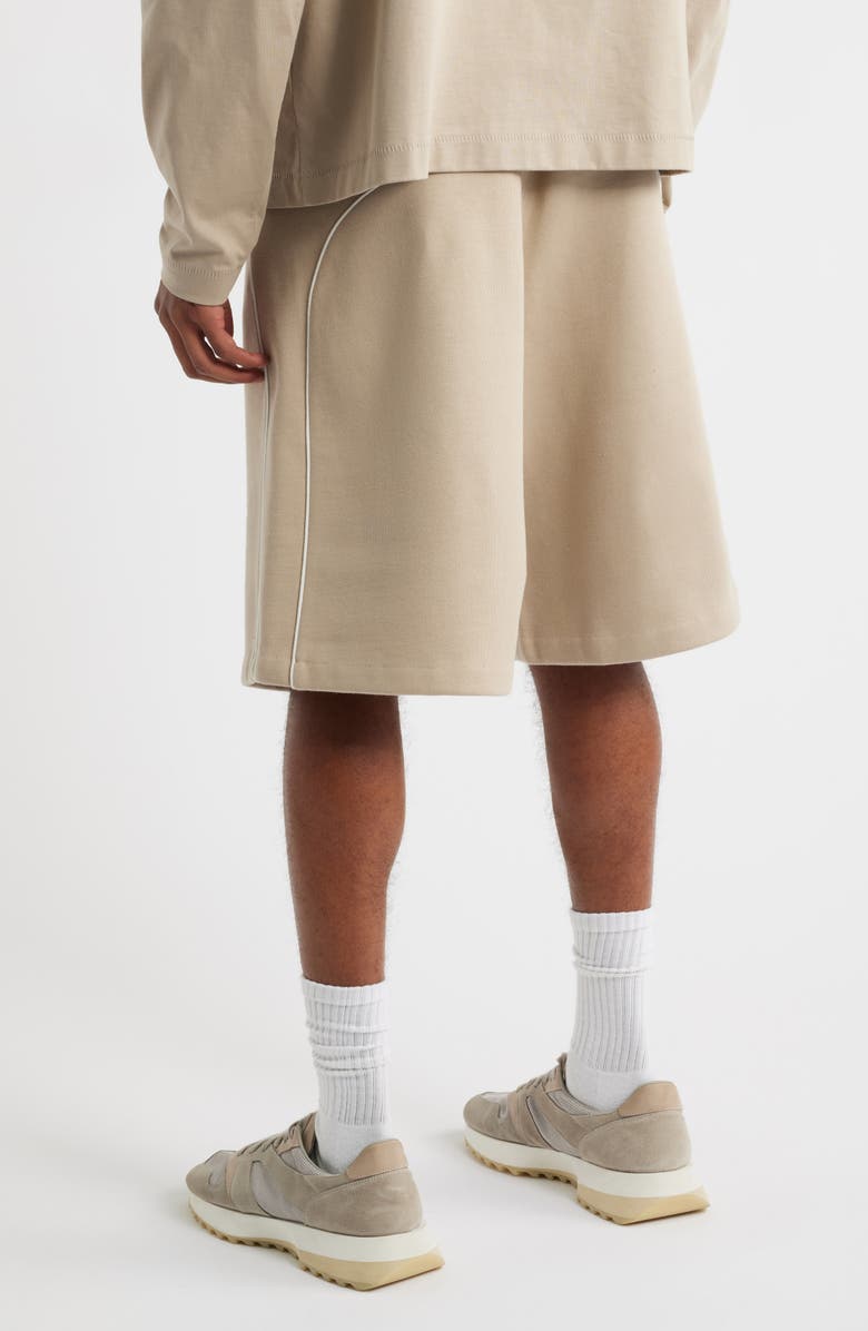 Fear of God Essentials Fleece Basketball Sweat Shorts, Alternate, color, Timber/ Cloud White