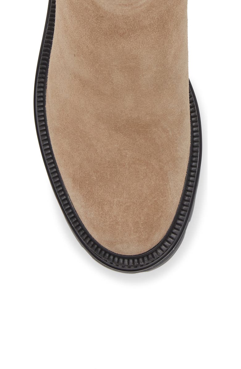 rag & bone Quinn Lug Sole Chelsea Boot, Alternate, color, Camel Suede