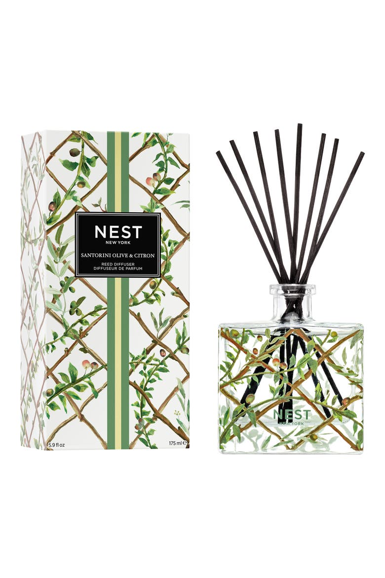 Santorini Olive & Citron Specialty Reed Diffuser, Main, color, NO COLOR