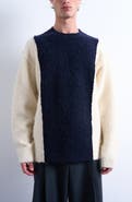 Topman Fluffy Paneled Sweater