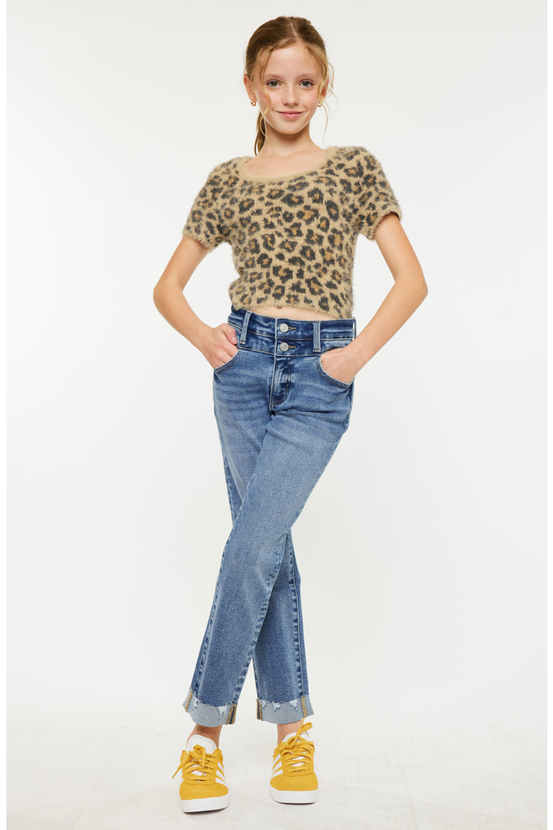 Kate High Rise Slim Straight Jeans, Alternate, color, Medium Wash