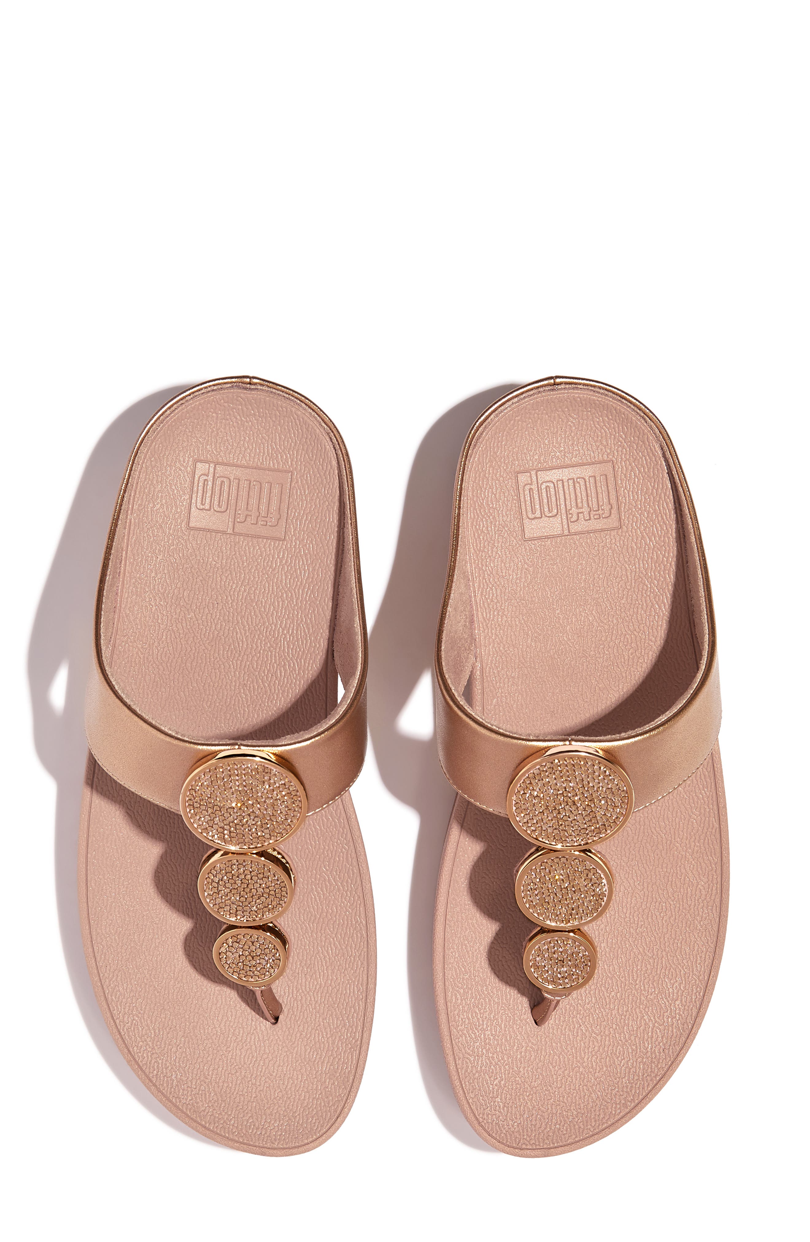 FitFlop Halo Platform Wedge Flip Flop, Alternate, color, Rose Gold