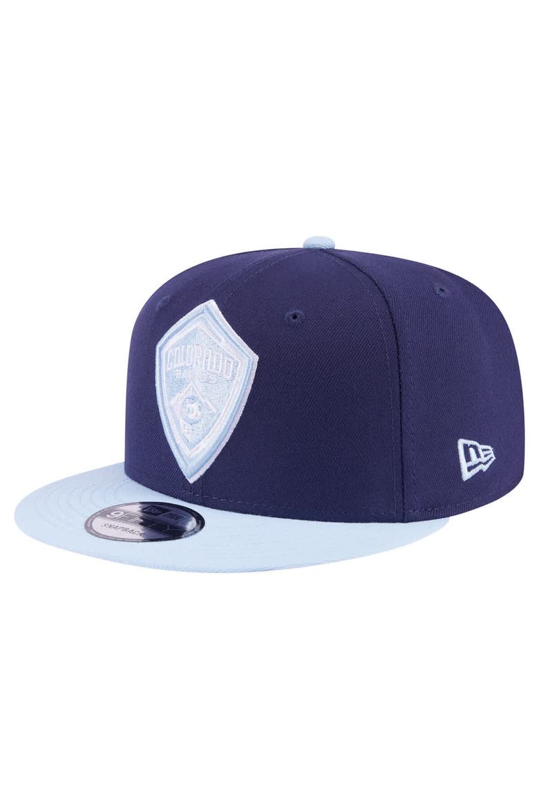 Men's New Era Navy Colorado Rapids Color Pack Two-Tone 9FIFTY Snapback Hat, Main, color, Navy