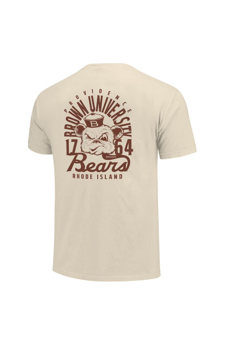 IMAGE ONE Men's Cream Brown Bears Comfort Colors Mascot Overlay T-Shirt, Alternate, color,