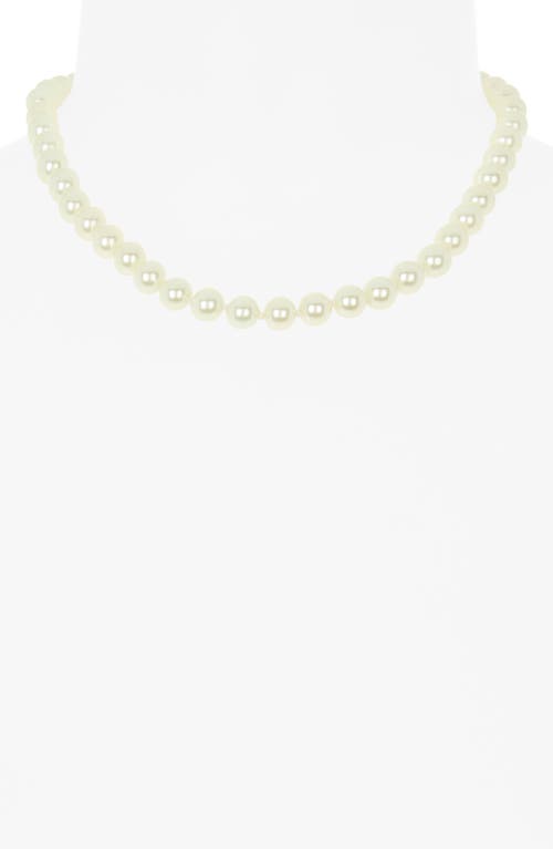 Kenneth Jay Lane Faux Pearl Necklace In White