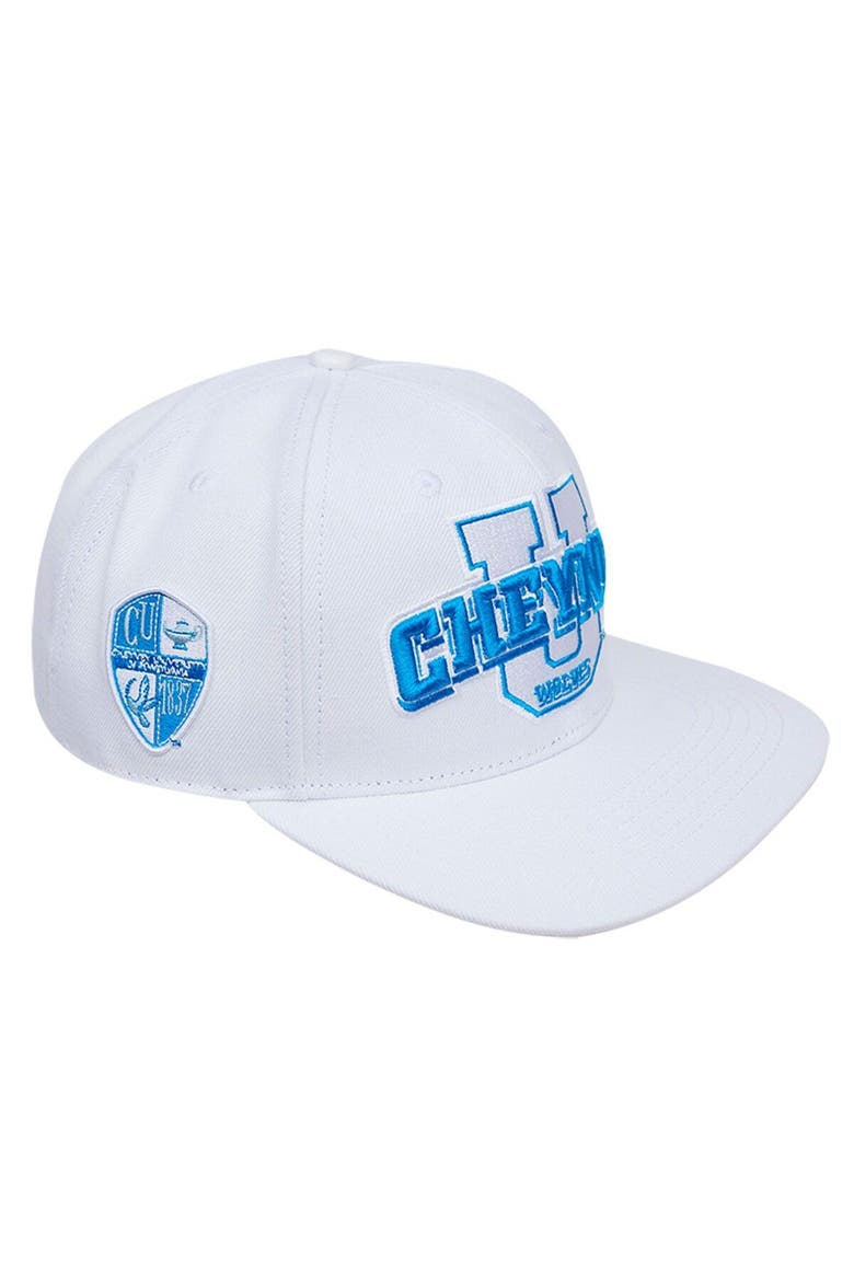 Men's Pro Standard White Cheyney Wolves  Evergreen Wool Snapback Hat, Main, color, White