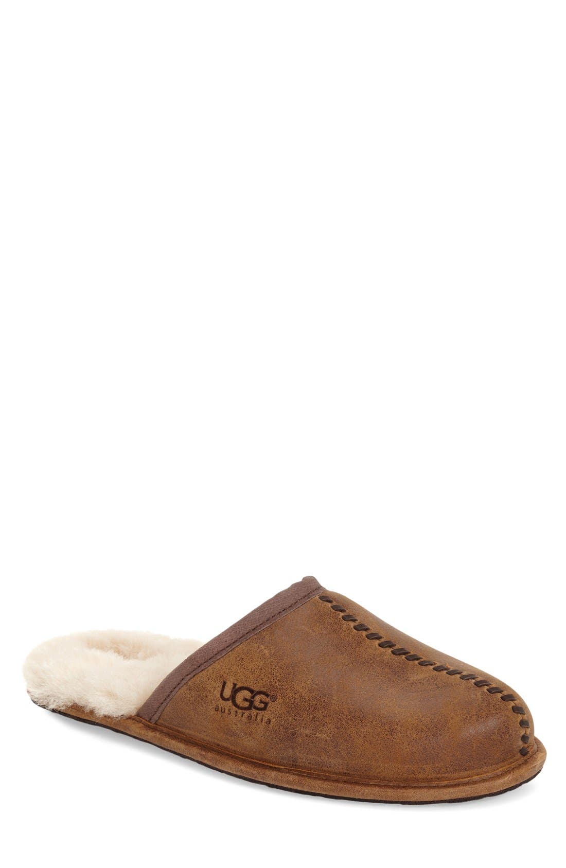 UGG<sup>®</sup> Scuff - Deco Genuine Shearling Slipper, Main, color, 