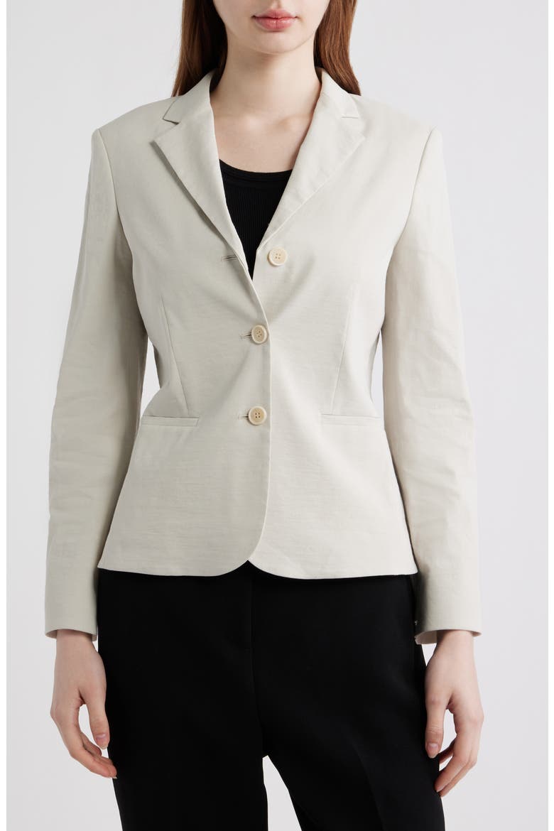 Shrunken Linen Blend Jacket, Alternate, color, WHITE CLAY
