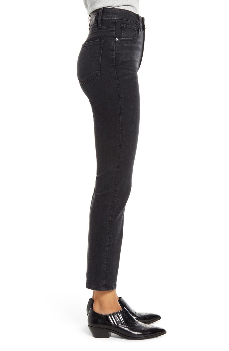 PAIGE Sarah High Waist Slim Straight Leg Jeans, Alternate, color, Blkwillow