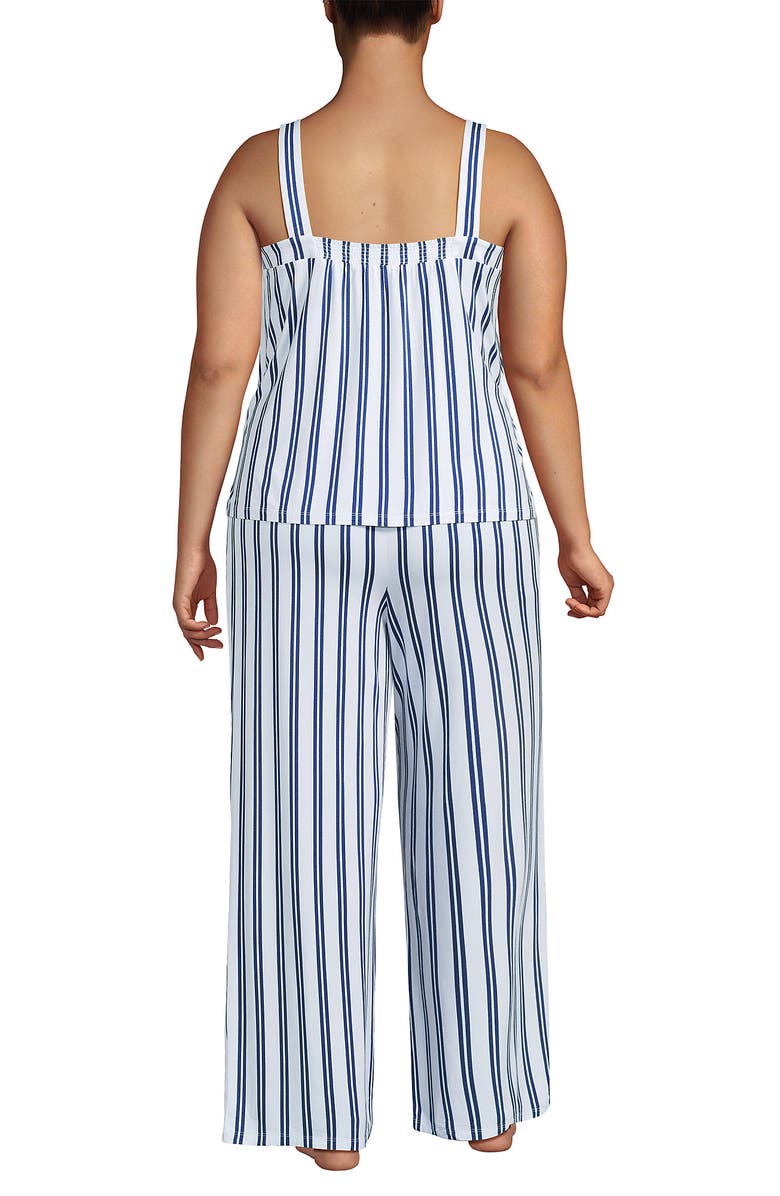 Lands' End Cooling 2 Piece Pajama Set - Sleeveless Square Neck Top and Pants, Alternate, color,