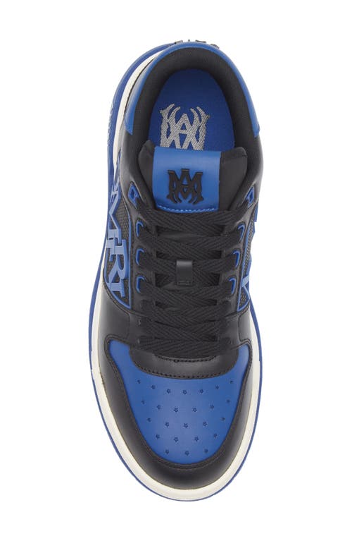 Amiri Low Top Perforated Leather Sneakers In Black