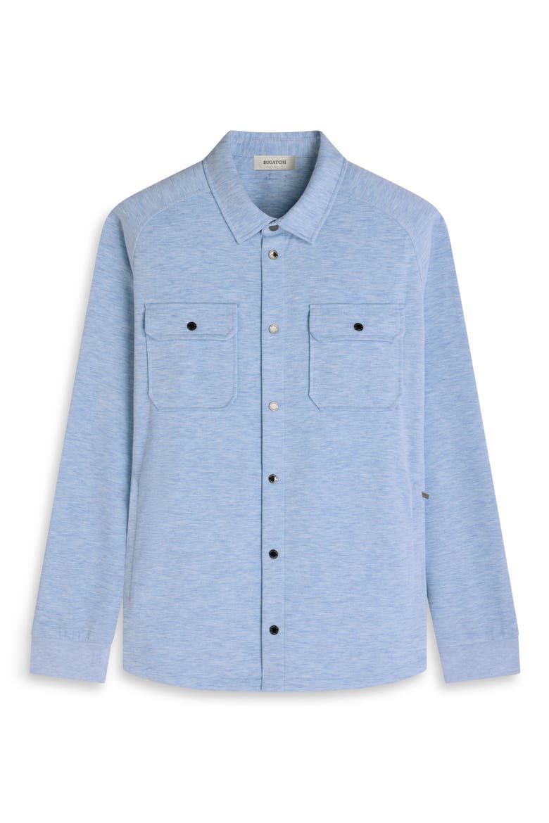 Soft Touch Snap-Up Shirt, Alternate, color, AIR BLUE