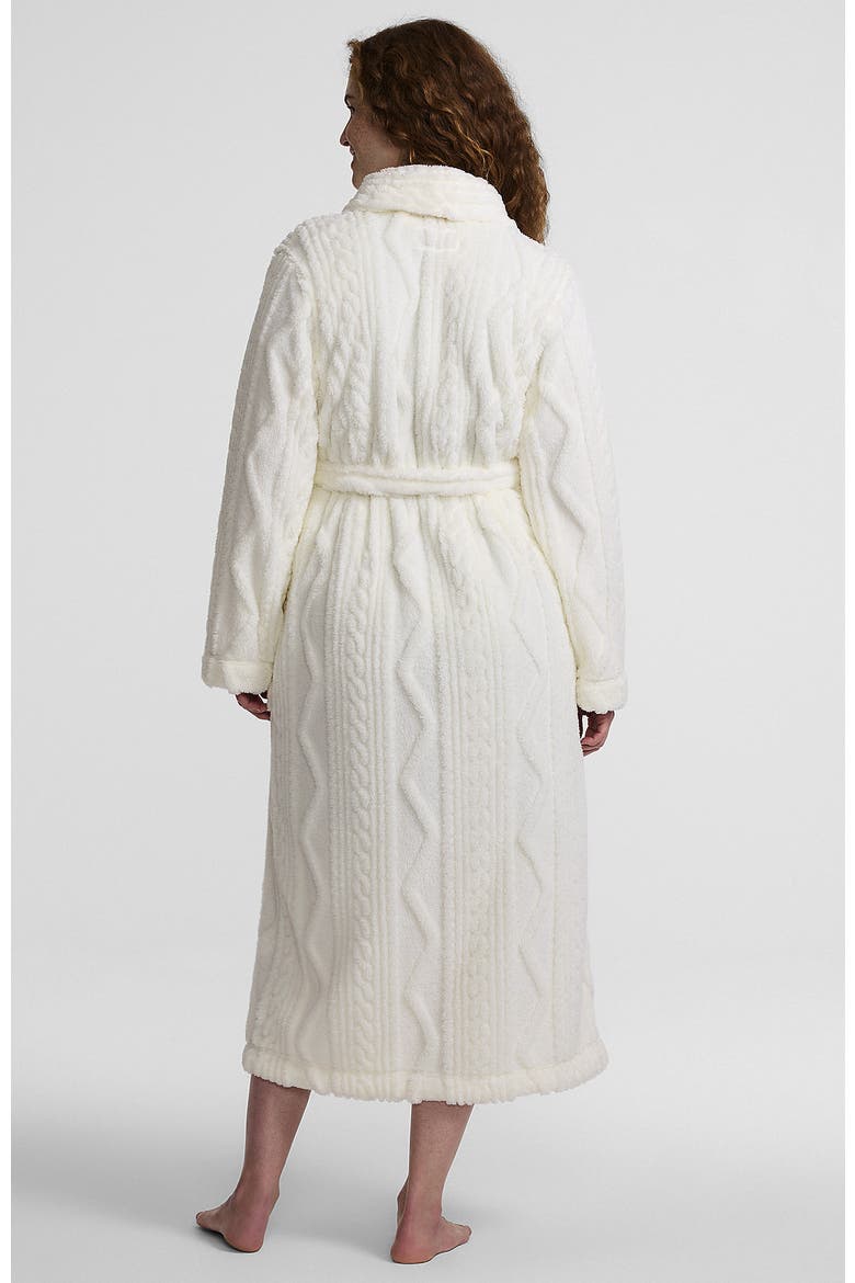 Cozy Cable Robe, Alternate, color, Ivory