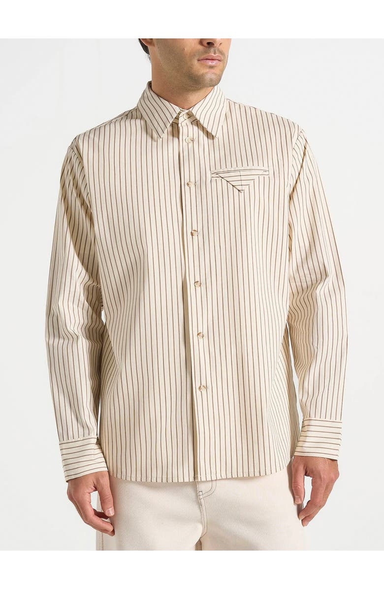 Manière De Voir Ronnie Unisex Pinstripe Long Sleeve Shirt, Alternate, color, 