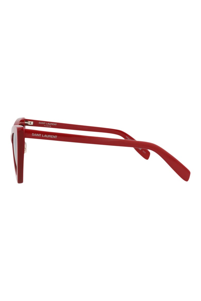 53mm Polarized Cat Eye Sunglasses, Alternate, color, RED RED GREY