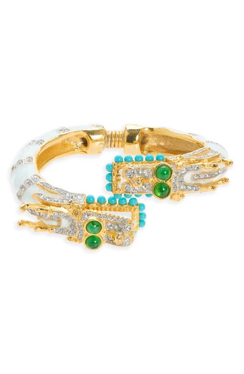 Dragon Enamel Hinge Bracelet
