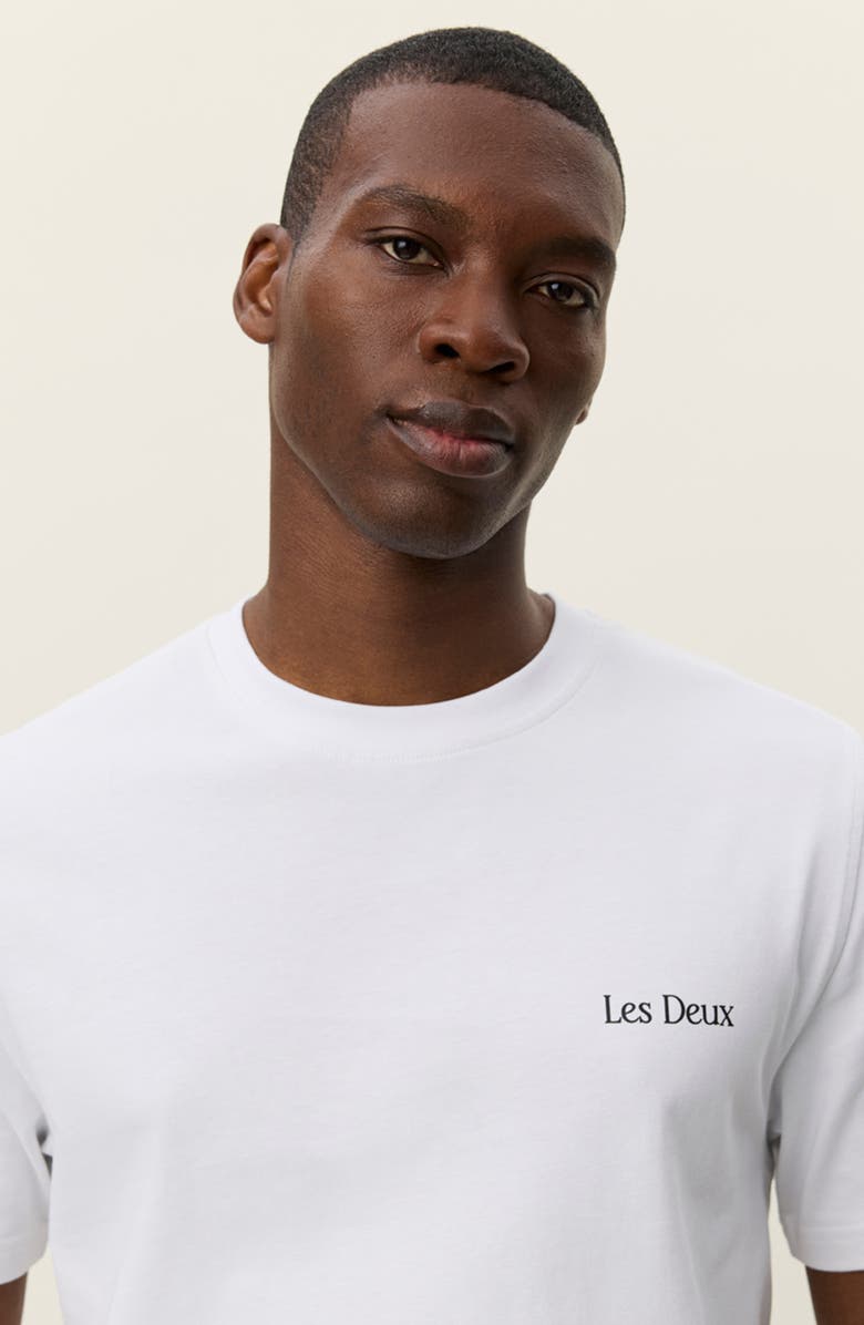 Les Deux Brady Flower Market Organic Cotton Graphic T-Shirt, Alternate, color, White