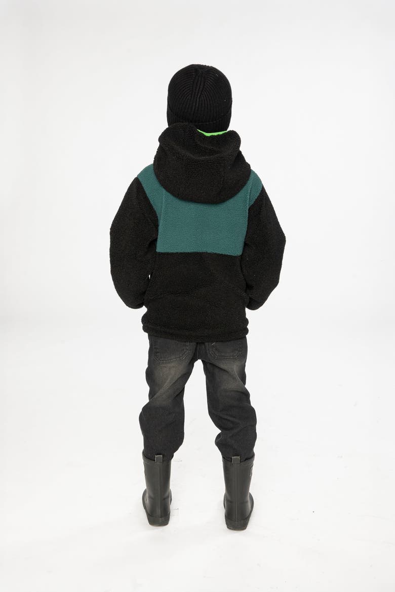 Reversible Fleece Coated Fabric Mid-Season Jacket, Alternate, color, Black